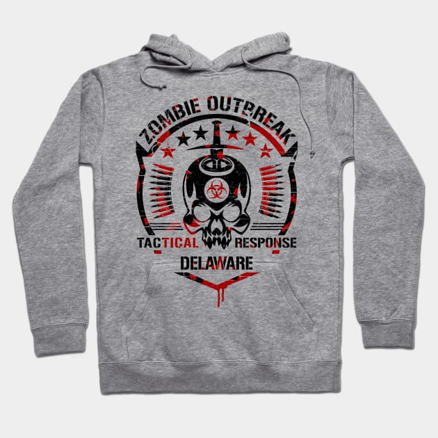 Zombie Outbreak Tactical Response DELAWARE Hoodie by Scarebaby